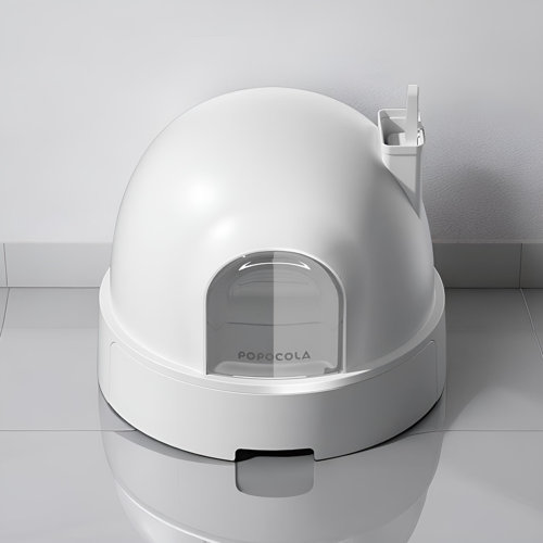 Tucker Murphy Pet™ Snowy House Cat Litter Box Fully Enclosed, Oversized, Deodorized, Odorproof